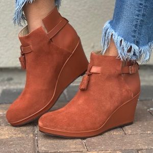 Anthropologie Rust Ankle Boots
